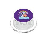 Harper Name Licorne personnalisée avec Cupcake Violet PopSockets PopGrip pour MagSafe