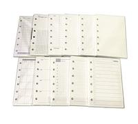 Harphia Inserts d’agenda A7, recharge d'agenda A7, papier épais 100 g/m², 12,3 x 8,2 cm, 45 feuilles (90 pages) par paquet, 11 motifs inclus, pour classeur de poche à 6 anneaux