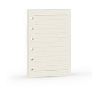 Harphia Recharge d’agenda A7, papier ligné pour Filofax à 6 anneaux, mini inserts de journal personnel, 6 trous/100 g/m², format de poche, 12,3 x 8,2 cm