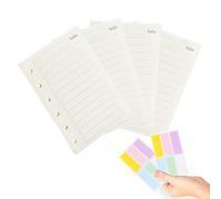 Harphia Recharge pour agenda A7, 4 pièces par lot, papier pour liste de choses à faire, avec étiquettes autocollantes, recharges pour mini classeur, 6 trous/100 g/m² d'épaisseur
