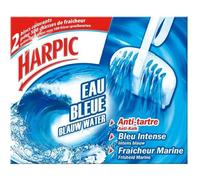 HARPIC 2 blocs cuvette WC colorant Eau bleue anti-tartre fraîcheur marine