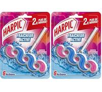 Harpic Bloc WC - Active Fresh Nettoyant WC - Parfum Fleurs Tropicales