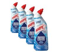 Harpic Gel WC Nettoyant surpuissant antibactérien Océan Pacifique 750ml (Lot de 4)