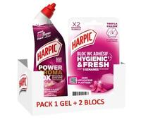 Harpic - Gel WC Power Aroma Jasmin et fleur de cerisier + Bloc Hygienic and fresh douceur florale