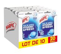 Harpic - Lot de 10x2 Blocs WC adhésif Hygienic & Fresh Brise Marine
