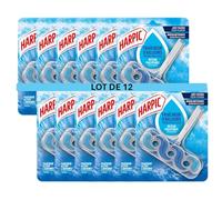 Harpic - Lot de 12 Blocs WC - Nettoyant WC Active Fresh Explosion Marine OCEAN PACIFIQUE - 4 semaines de fraicheur