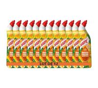 Harpic - Lot de 12 Gels WC - Nettoyant Fraicheur d'Ailleurs Parfum Fruits Exotiques - 750 ml