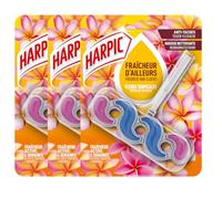 Harpic - Lot de 3 Blocs WC - Active Fresh Nettoyant WC - Parfum Fleurs Tropicales