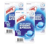 Harpic - Lot de 3x2 Blocs WC adhésif Hygienic & Fresh Brise Marine