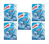 HARPIC Lot de 5 Blocs WC Activ Fresh 6 actions pour cuvettes parfum marine