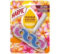 Harpic - Lot de 6 Blocs WC - Active Fresh Nettoyant WC - Parfum Fleurs Tropicales