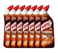 Harpic - Lot de 6 Gels WC Power Aroma - Nettoyant WC antibactérien brise tropicale & fleur d’oranger - 750 ml