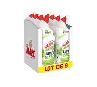 Harpic - Lot de 8 Gels WC Javel Ultra Blancheur 750ml - Agrumes