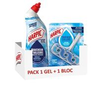 Harpic - Pack Gel WC fraicheur d'ailleurs océan pacifique + bloc fraicheur d'ailleurs océan pacifique