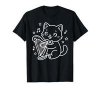 Harpiste Kawaii Harpe pour Chat Mignon T-Shirt Graphique avec Valeur
