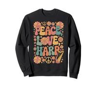 Harpiste rétro des années 60 et 70 Sweatshirt