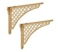 HARPOON Lot de 2 supports d'étagère victoriens en fonte robuste de 20,3 cm en forme de L, projets de bricolage, matériel inclus