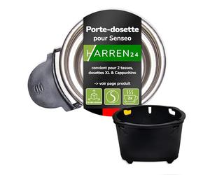Harren24 Porte-dosette CP0398/01 pour 2 tasses compatible avec la machine à café à dosettes Philips Senseo Switch HD6591 HD6592 HD6593 HD6594 HD6596 HD6597 HD7891 HD7892, Support de Dosette