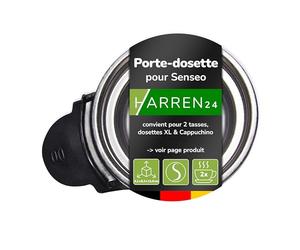 Harren24 Porte-dosette CP1243/01 pour 2 tasses compatible avec la machine à café à dosettes Philips Senseo Select CSA230, CSA240, CSA250, Porte-dosette de remplacement, Support de Dosette