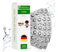 harren24 Rapid Lot de 100 comprimés de test pour testeur d'agitation, chlore libre/oxygène actif/pH Phenol Red (50x, 100x, 250x, 500x, DPD4)