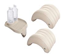harren24 Set d'accessoires 3 Pièces pour Les Whirlpools Intex PureSpa (1x Porte-gobelet 28500, 2X appuie-Tête 28501)