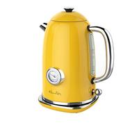 Harriet Bouilloire électrique rétro 1,8 L avec thermomètre, bouilloire en acier inoxydable 1500 W avec indicateur LED, ébullition rapide, sans fil, arrêt automatique