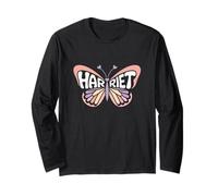 Harriet Butterfly - Word Art personnalisé avec nom Mignon Manche Longue