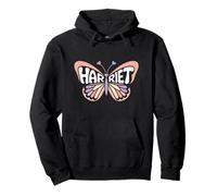 Harriet Butterfly - Word Art personnalisé avec nom Mignon Sweat à Capuche