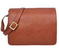 Harriet Sac à bandoulière en cuir véritable pour femme, marron, Medium