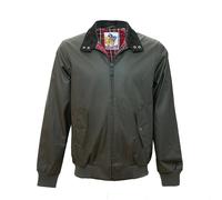 Harrington Blouson en coton waxé kaki