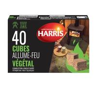 HARRIS Cubes allume-feu 4° 100% végétal sans odeur longue durée x40
