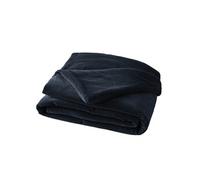 HARRIS - Chemin de Lit 90x200cm Velours de Coton Coloris Bleu nuit - Altobuy Bleu