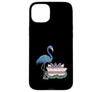 Harris Chucks and Pearls Flamingo Lotus Fleur américaine Bleu Coque pour iPhone 15 Plus