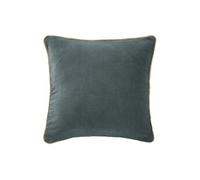 Coussin Déhoussable 45x45cm Velours de Coton Coloris Ardoise - HARRIS - ALTOBUY Bleu G