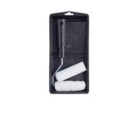 Harris Essentials 101092201 Lot de mini rouleaux pour murs et plafonds avec plateau et cadre, émulsion et manchons de rouleau brillants de 10,2 cm