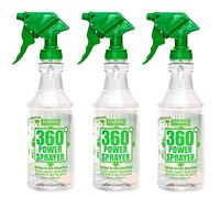 Harris Lot de 3 vaporisateurs professionnels à large goulot de 946 ml - Tout usage avec finition transparente, pulvérisateur sous pression, buse réglable et mesures