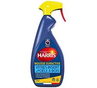 Harris Mousse Suractive pour Vitres Insert 750ml - Nettoyant Vitre Insert Cheminée à Bois et Poêle - Élimine Suie, Traces Incrustées, Mousse Active Nettoie Insert Cheminée, Poêle à Bois Efficacement