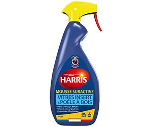 Harris Mousse Suractive pour Vitres Insert 750ml - Nettoyant Vitre Insert Cheminée à Bois et Poêle - Élimine Suie, Traces Incrustées, Mousse Active Nettoie Insert Cheminée, Poêle à Bois Efficacement