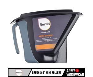 Harris Pot à Peinture Large Ultimate Handyhold Gris Avec Manche, 4"