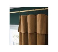 HARRIS - Rideau Ajustable 140x270cm Velours de Coton Camel + 8 Anneaux Pince - ACTOME
