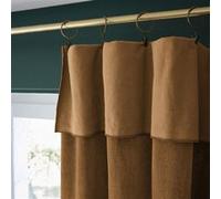 HARRIS - Rideau Ajustable 140x270cm Velours de Coton Camel + 8 Anneaux Pince - Altobuy