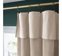 HARRIS - Rideau Ajustable 140x270cm Velours de Coton Pampa + 8 Anneaux Pince - ACTOME G