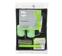 Harris Seriously Good Kit de rouleau pour clôture et terrasse pour abri de jardin | Comprend : cadre à rouleau à poignée douce, manchons à rouleau à poils moyens, plateau à rouleau de 22,9 cm, brosse extérieure de 12,7 cm, 10,2 cm