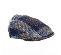 Harris Tweed Casquette plate tissée à la main pour homme Motif tartan écossais 60 cm-64 cm, bleu, TailleXL