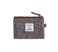 Harris Tweed Mini porte-monnaie fait à la main avec fermeture éclair YKK pour homme et femme, N° 3728, Tartan écossais