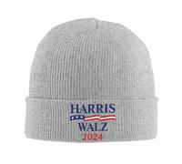 Harris Walz Élection 2024 Bonnets tricotés Tuques d’Automne Hiver Chaud Kamala Harris Casquette Tim Waltz Bonnet féminin en Acrylique Hip hop Masculin