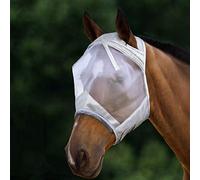 Harrison Howard CareMaster Masque Anti-Mouches Protection Anti-UV Argent Cheval (L)