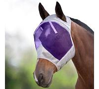 Harrison Howard CareMaster Masque Anti-Mouches Protection Anti-UV Argent/Violet Pur-Sang (M)