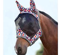 Harrison Howard CareMaster Masque Anti-Mouches Standard avec Oreilles Protection UV pour Cheval Losange Tribal (M)