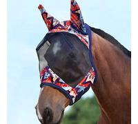 Harrison Howard CareMaster Masque Anti-Mouches Standard avec Oreilles Protection UV pour Chevaux Graffiti Abstrait (L)